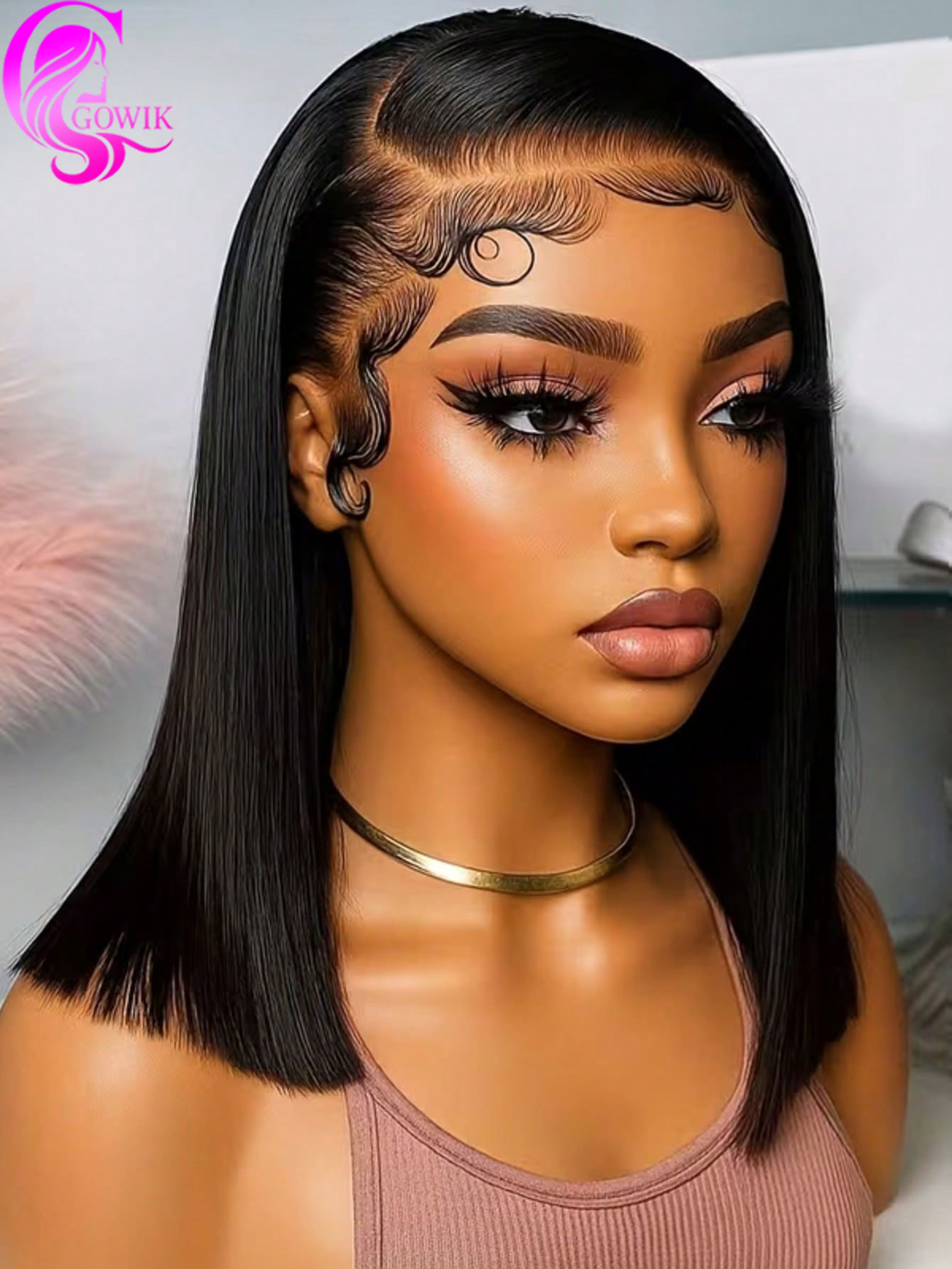 Pre Parted 13X4 Lace Front Bob Wig - Wig Gowik 250% Density 13x4 Lace