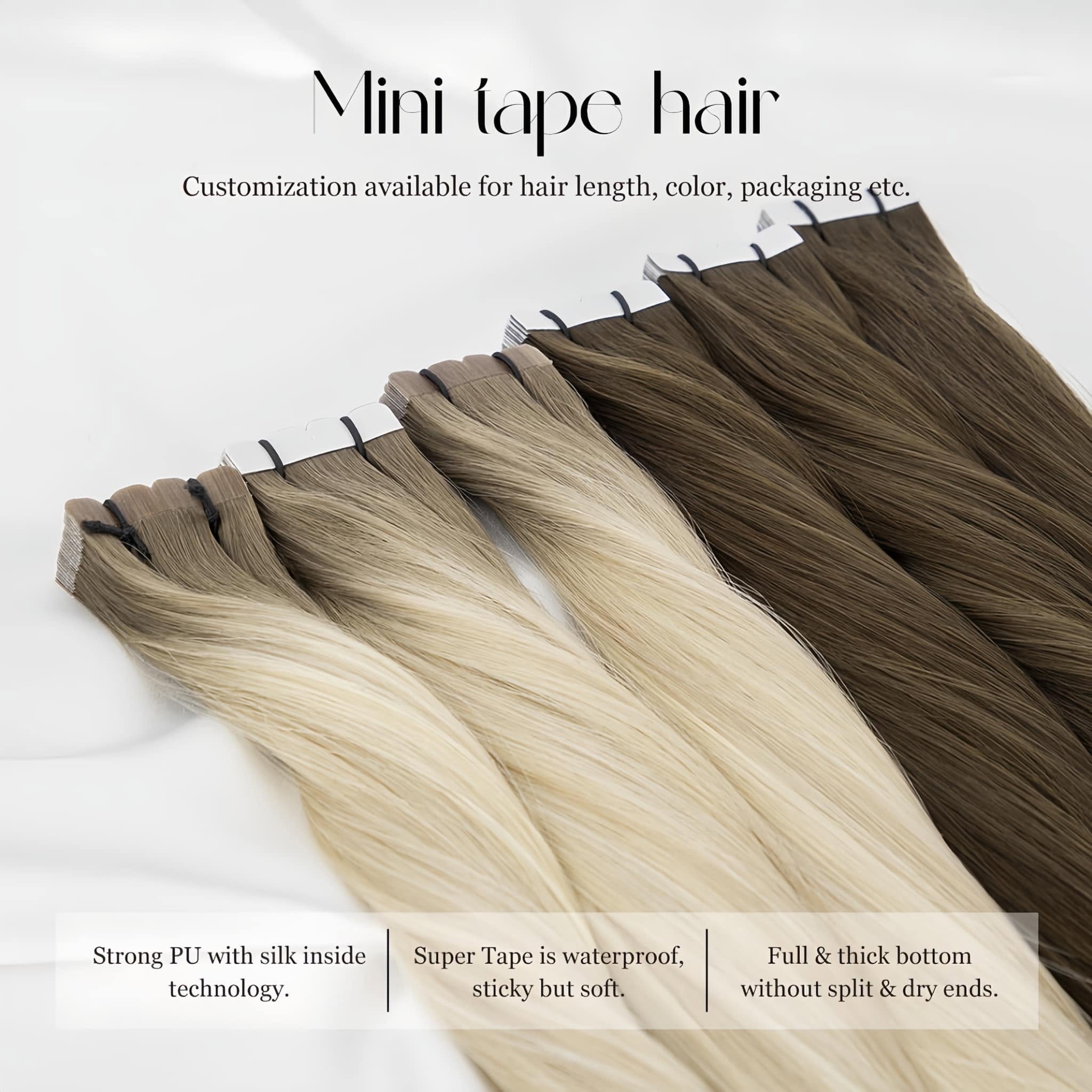 Invisible Tape In Extensions Real Hair - Ekstensi Rambut Manusia Mini Tape Lurus