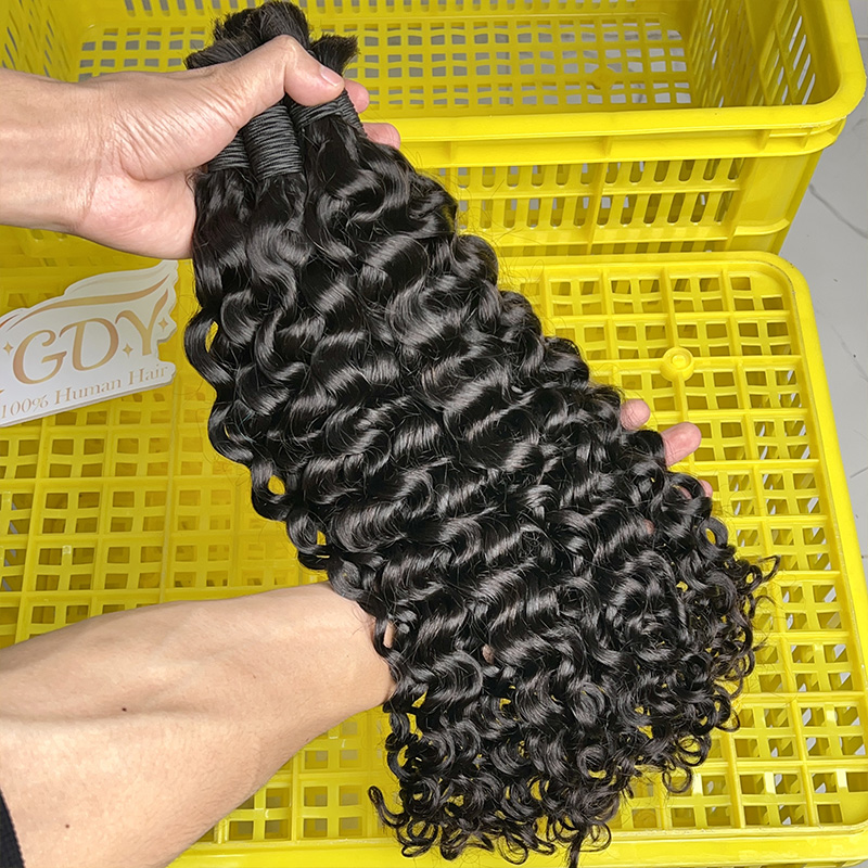 Water Wave Bulk Human Hair For Braiding - Rambut Manusia 100% Asli untuk Kepang