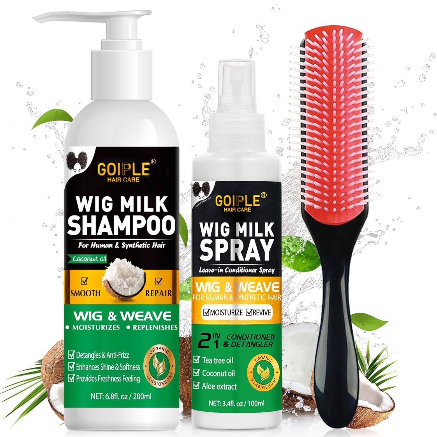 Synthetic Wigs - GOIPLE 3 in 1 Kit Perawatan