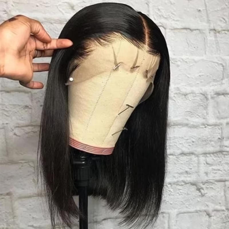 Pre Parted 13X4 Lace Front Bob Wig - Rambut Pendek Bob Lurus Brasil 13x6,
