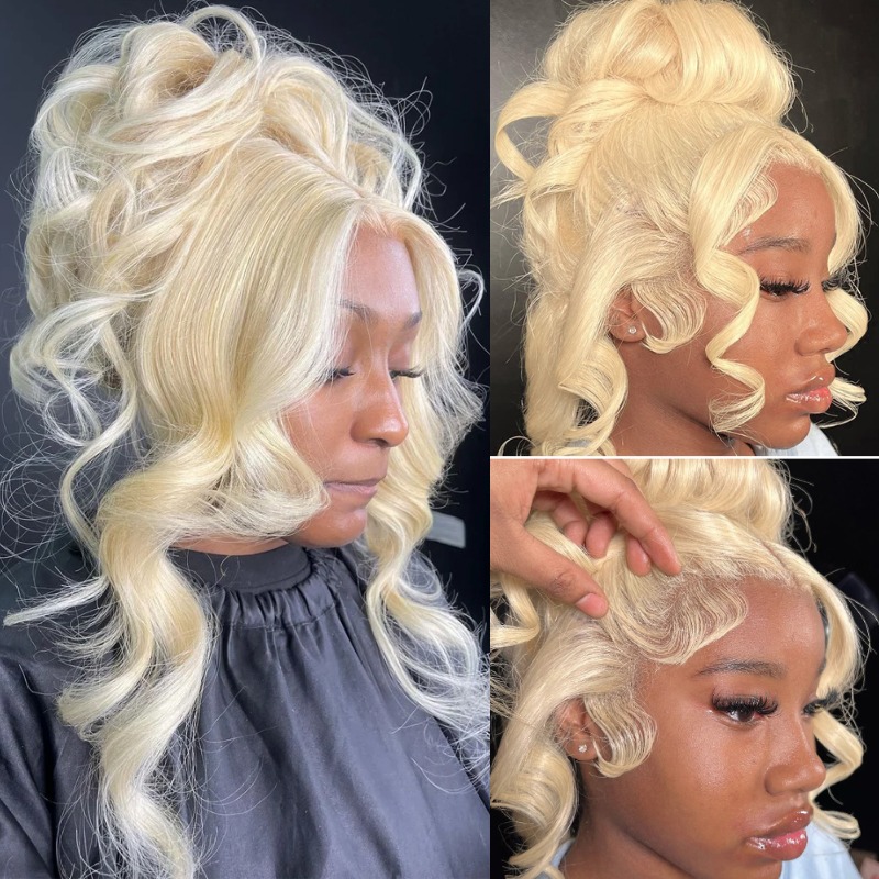 613 Blonde Body Wave Lace Front Wig - 13X4 13X6 360 HD Transparan 613
