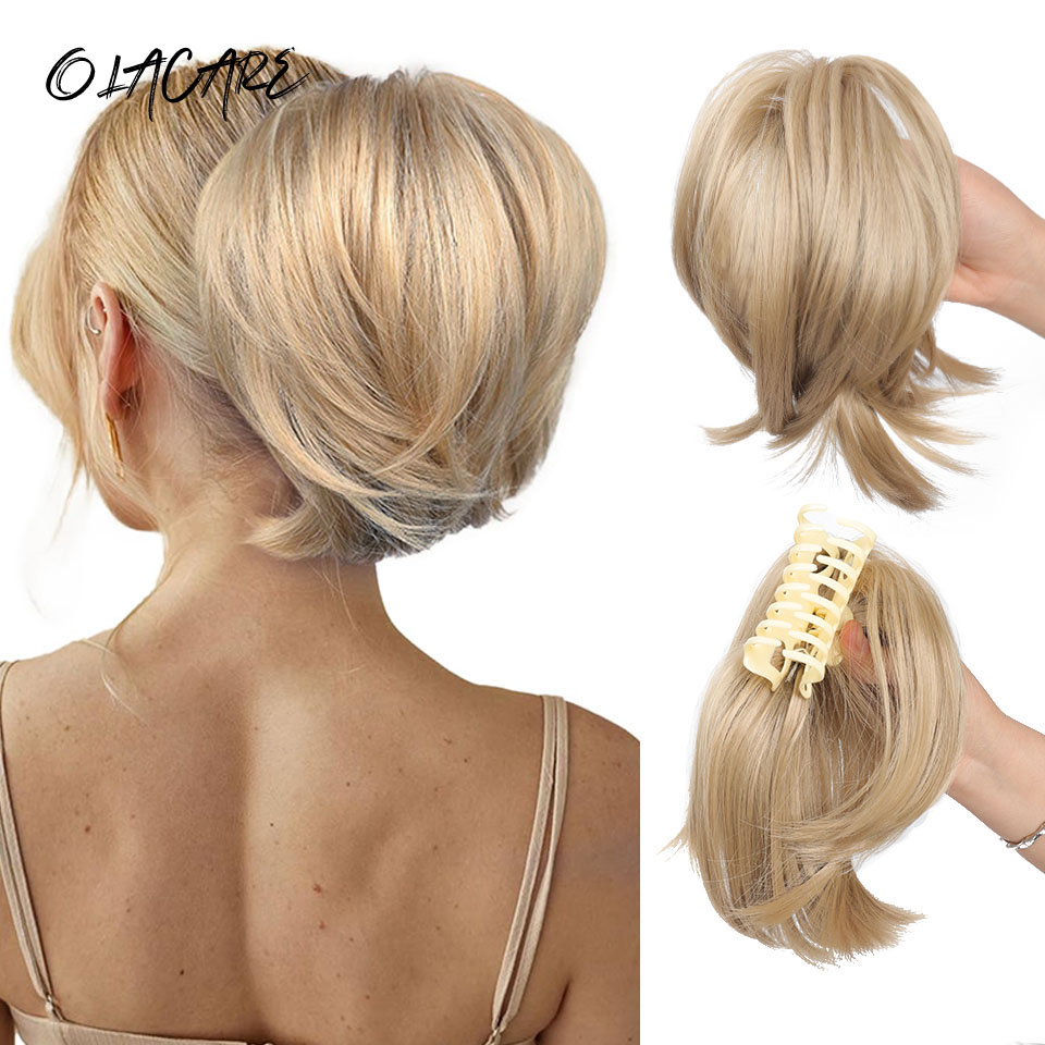 Claw Clip Messy Bun Hair Piece - Hiasan rambut cepol berantakan, klip cakar