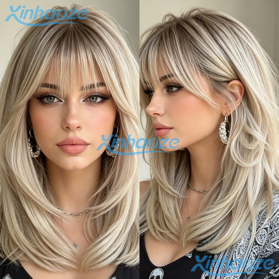 613 Blonde Body Wave Lace Front Wig - Wig Rambut Asli Manusia Pirang Platinum