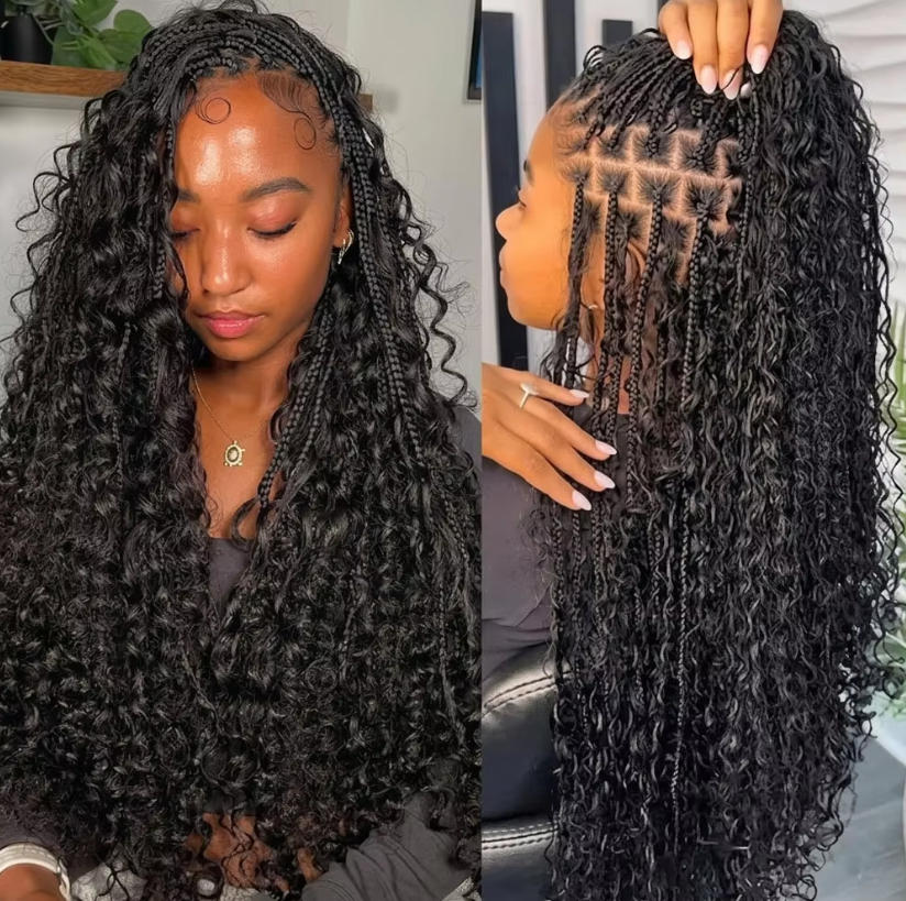 Water Wave Bulk Human Hair For Braiding - Rambut Manusia Asli Deep Water Wave