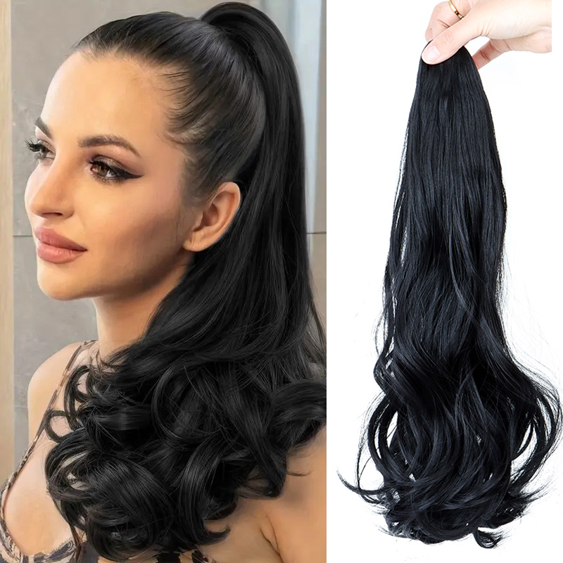 Synthetic Braided Wigs For Black Women - Aksesoris Ekstensi Rambut Kuncir Kuda Keriting