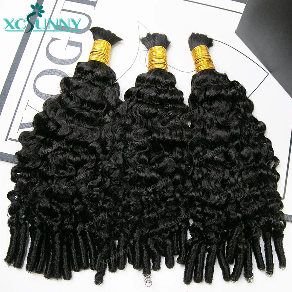 Water Wave Bulk Human Hair For Braiding - Rambut Kepang Boho Keriting Air, Rambut