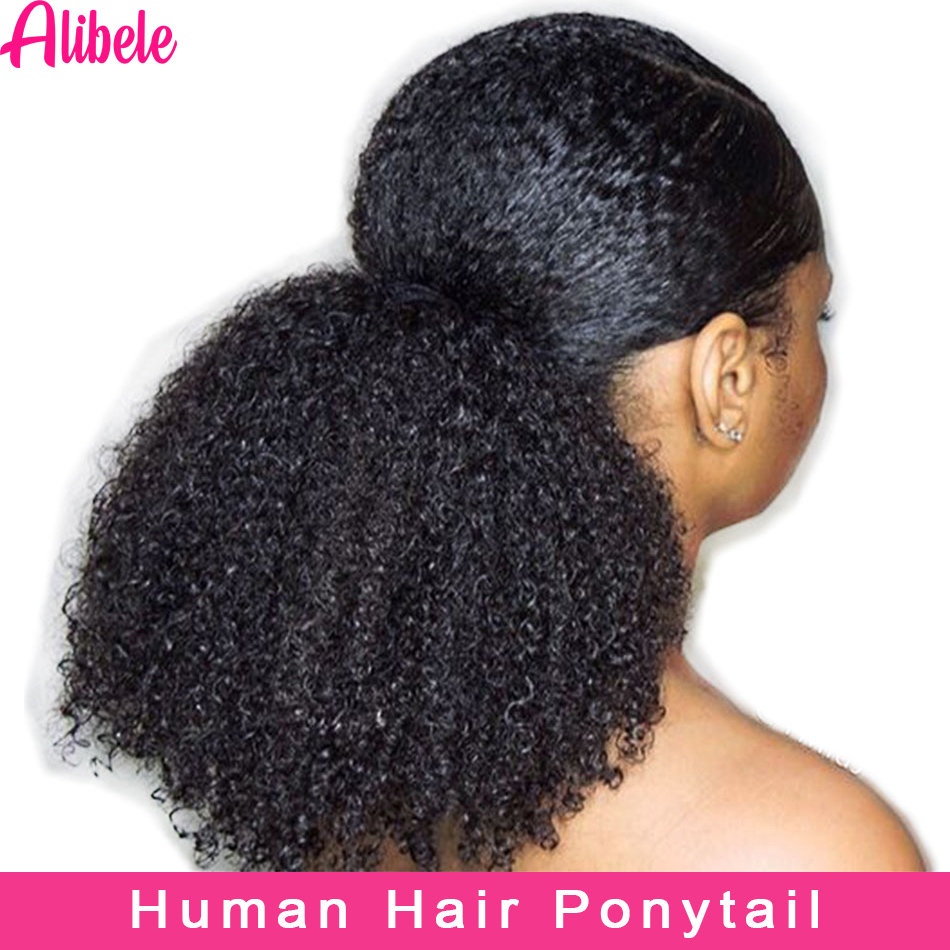 Seamless Clip In Hair Extensions Human Hair - Alibele ekstensi rambut manusia, Mogolian Afro
