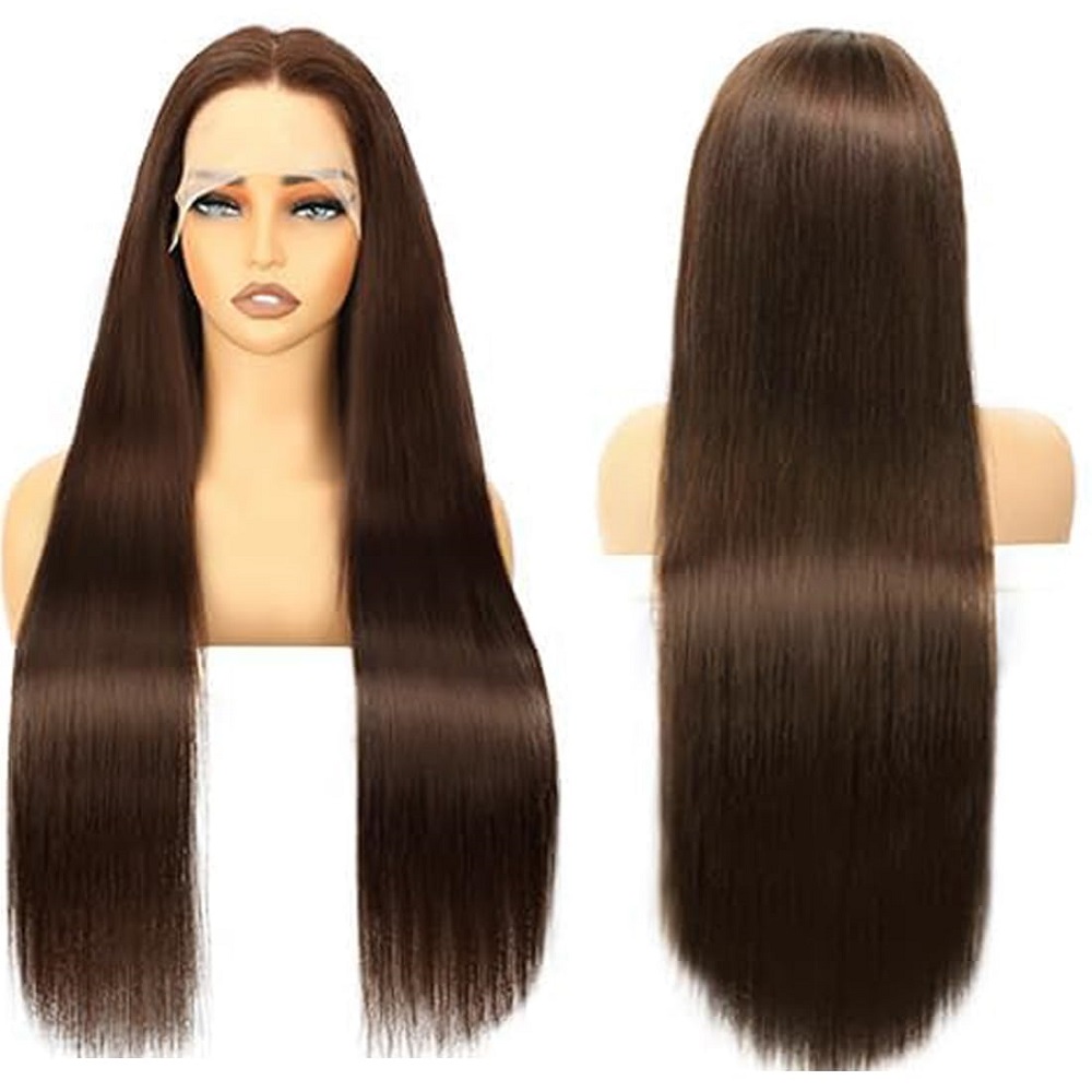 Human Hair Wigs - Wig Rambut Asli Cokelat 13x4 HD