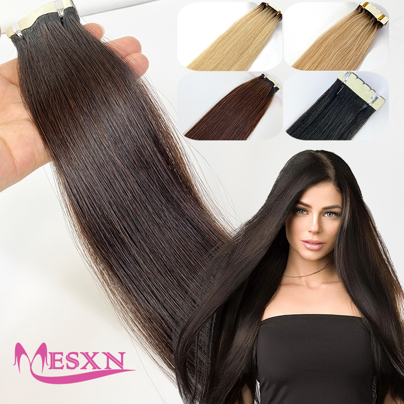 Invisible Tape In Extensions Real Hair - Ekstensi rambut lurus Mini pada ekstensi