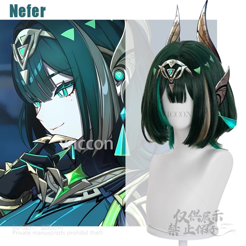 Synthetic Wigs - Permainan Anime Genshin Impact Baru Nefer