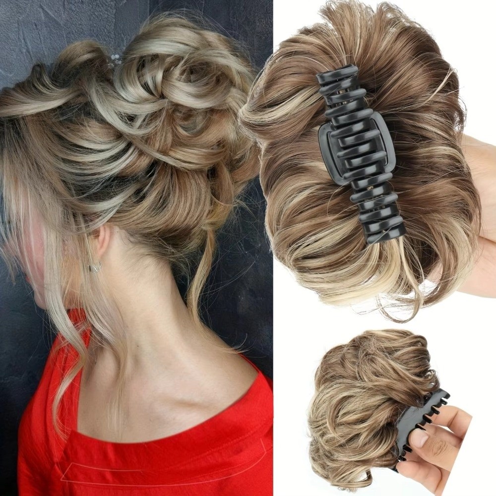 Claw Clip Messy Bun Hair Piece - Klip Rambut Sanggul untuk Rambut Berantakan,