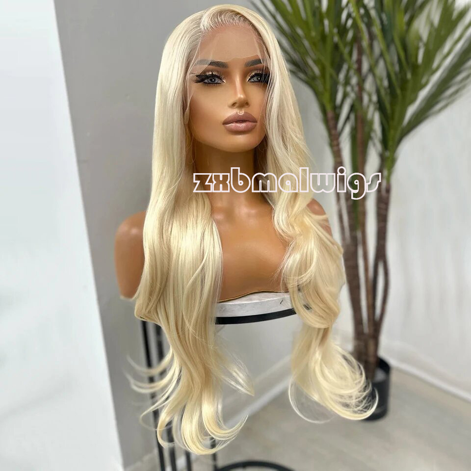 Rambut Sintetis 613 Warna Pira - 613 Blonde Body Wave Lace Front Wig ulasan dan harga