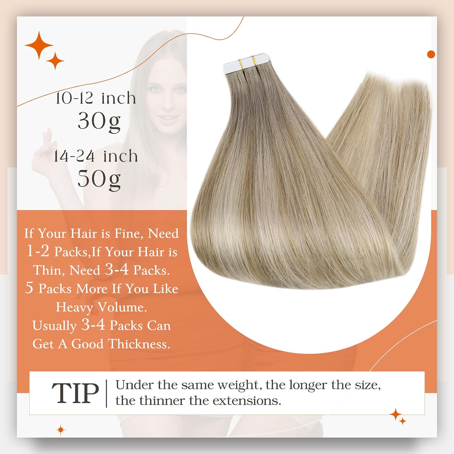 Pita rambut asli bersinar penu - Invisible Tape In Extensions Real Hair ulasan dan harga