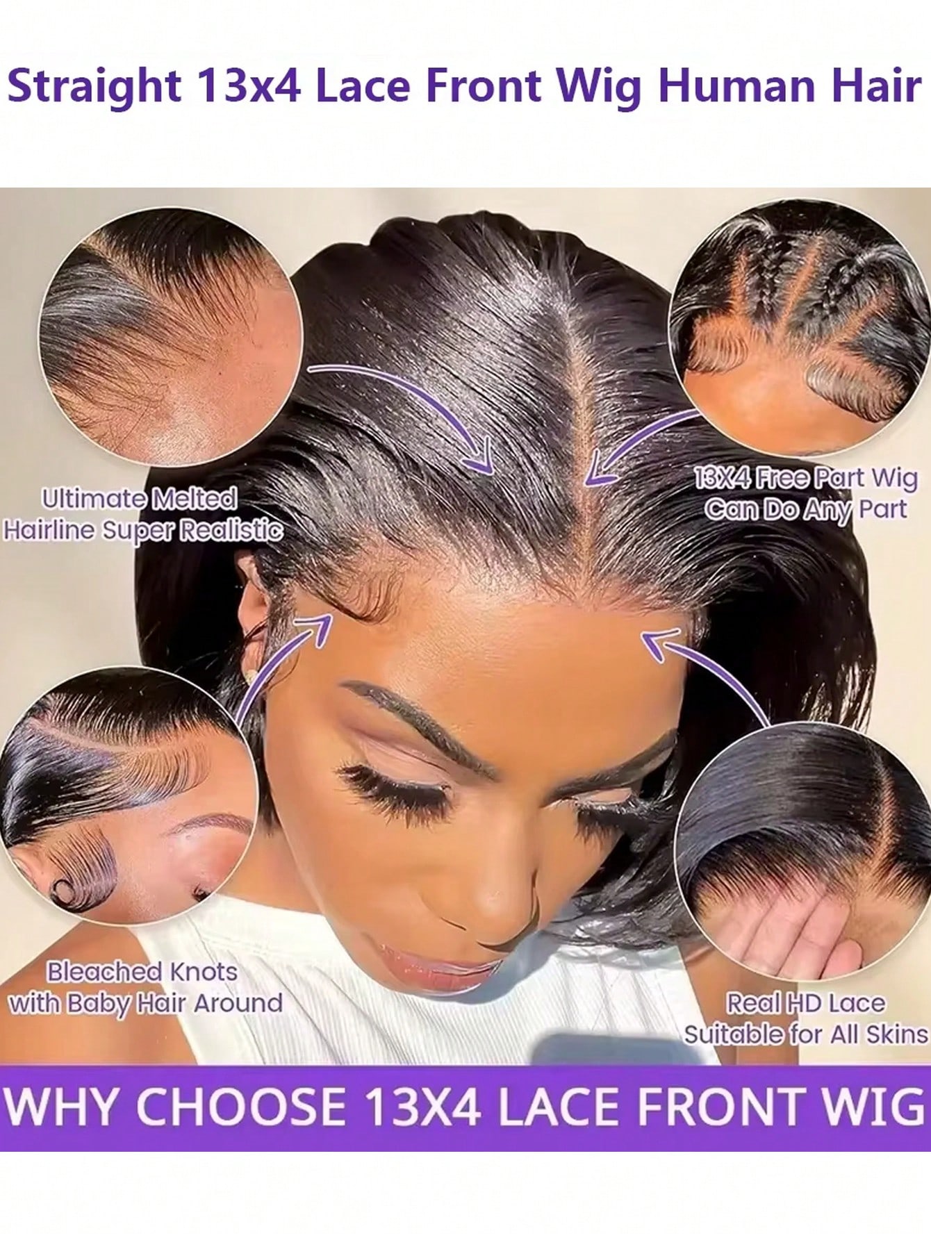 Wig Gowik 250% Density 13x4 La - Pre Parted 13X4 Lace Front Bob Wig ulasan dan harga