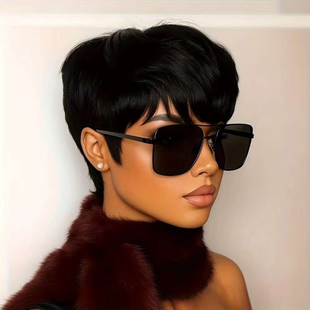 Wig rambut manusia pendek mode - Short Pixie Cut Wig Human Hair Cheap ulasan dan harga