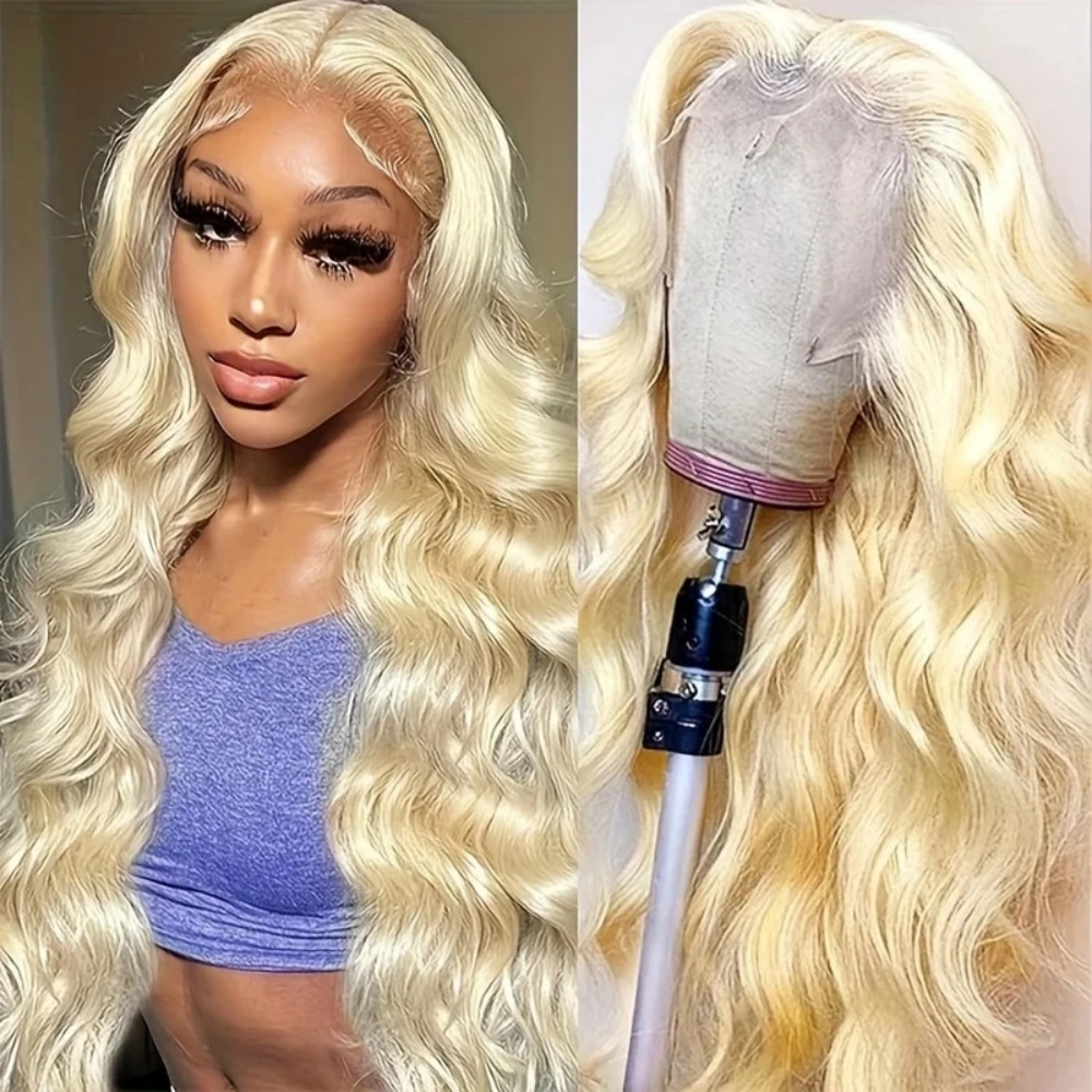 Wig Rambut Manusia Blonde Body - 613 Blonde Body Wave Lace Front Wig ulasan dan harga