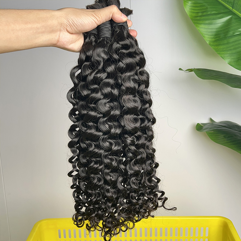 Rambut Manusia 100% Asli untuk - Water Wave Bulk Human Hair For Braiding ulasan dan harga