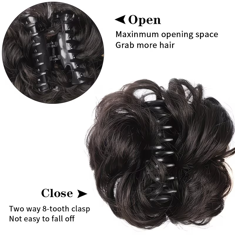 Klip Cakar Keriting Pendek Mod - Claw Clip Messy Bun Hair Piece ulasan dan harga