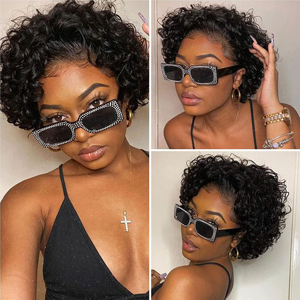 Wig Potongan Pixie Pendek Wig  - Short Pixie Cut Wig Human Hair Cheap ulasan dan harga