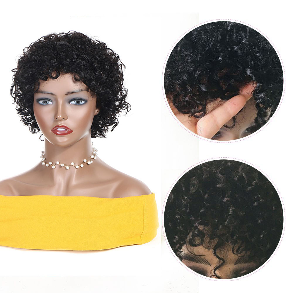 Wig Potongan Pixie Pendek Wig  - Short Pixie Cut Wig Human Hair Cheap ulasan dan harga