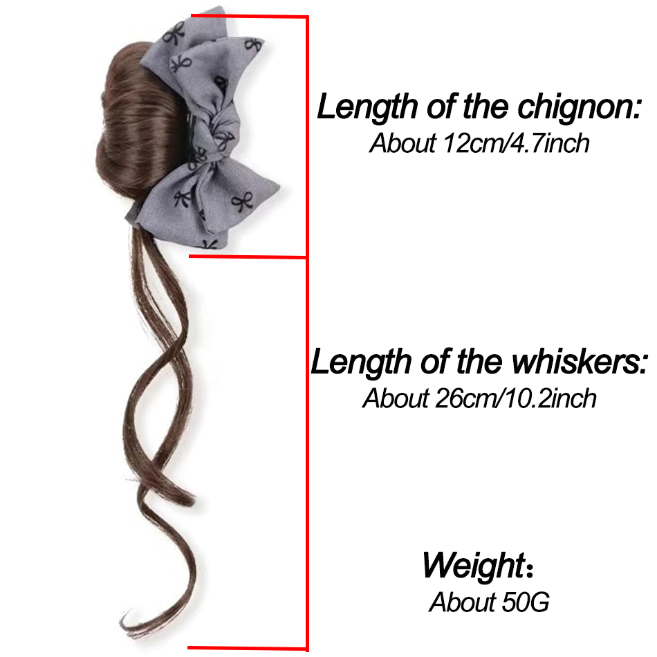 Rambut Sintetis Sanggul Eksten - Claw Clip Messy Bun Hair Piece ulasan dan harga