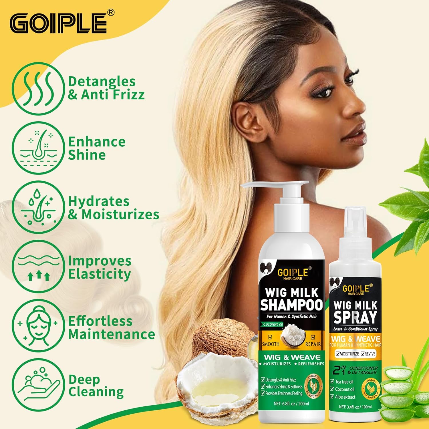 GOIPLE 3 in 1 Kit Perawatan Wi - Synthetic Wigs ulasan dan harga