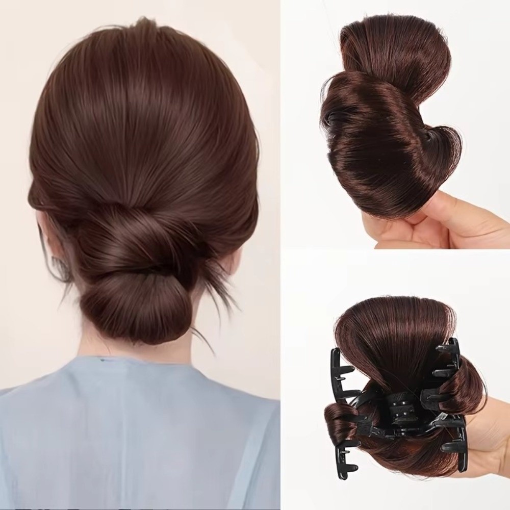 Wig Sanggul Rambut Sintetis Al - Claw Clip Messy Bun Hair Piece ulasan dan harga