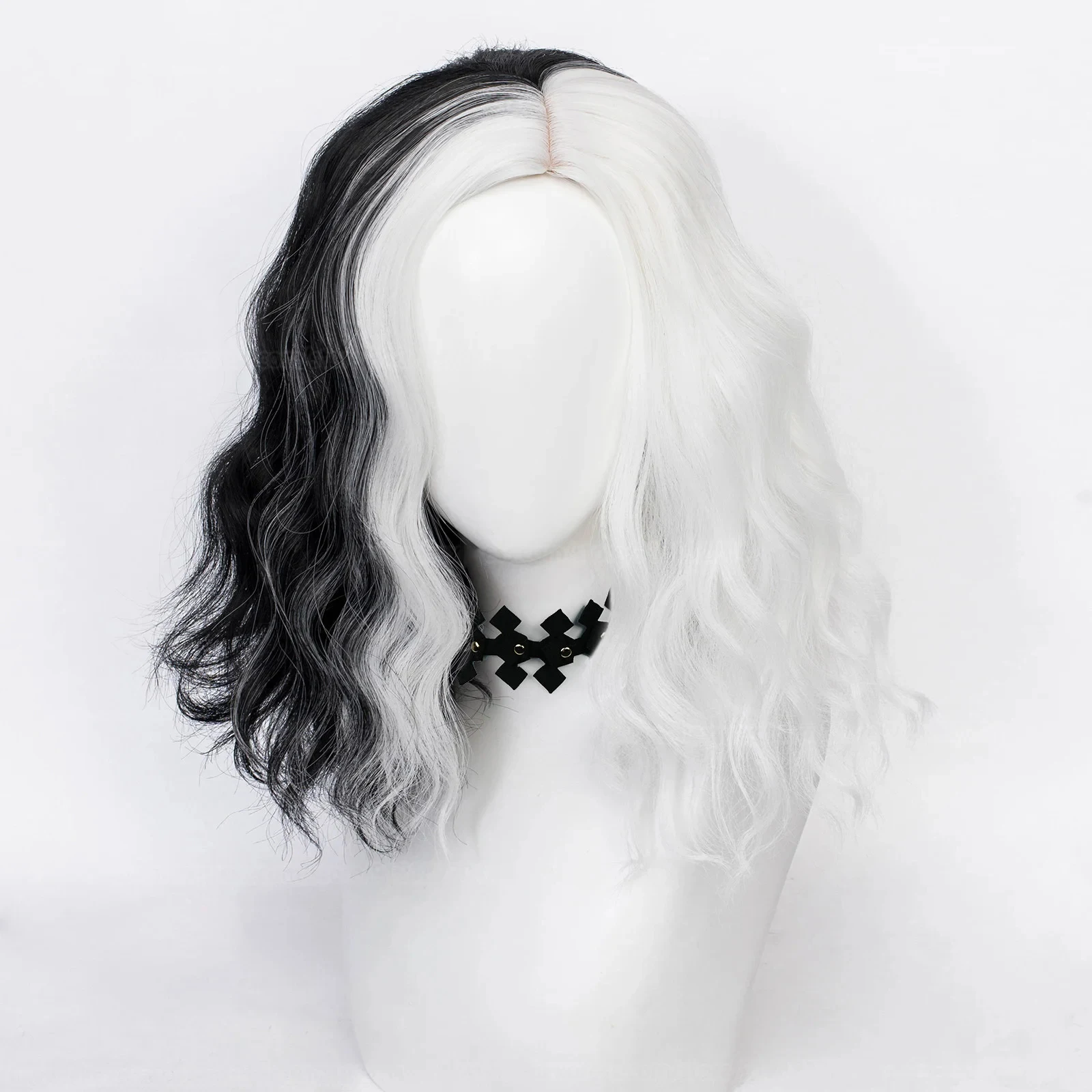 Wig Cosplay Anime Cruella de V - Synthetic Braided Wigs For Black Women ulasan dan harga