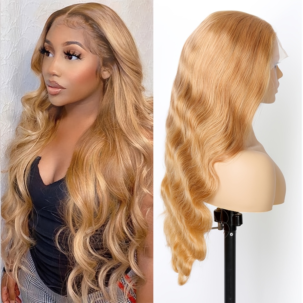 Wig Rambut Manusia Pirang Madu - Hd Lace Frontal Wig Human Hair Pre Plucked ulasan dan harga