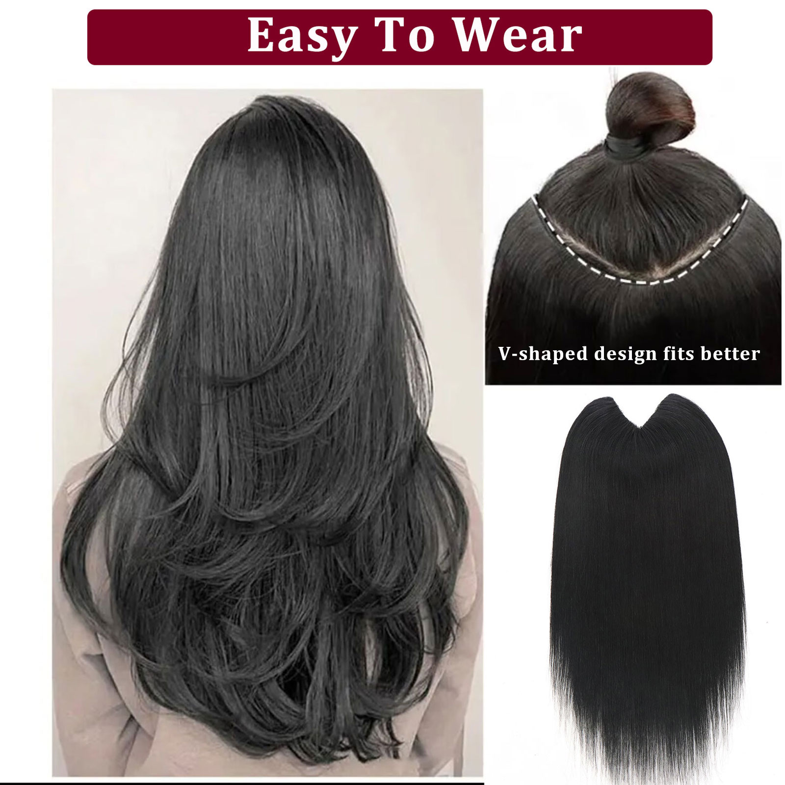 Ekstensi Rambut Manusia Model  - Seamless Clip In Hair Extensions Human Hair ulasan dan harga