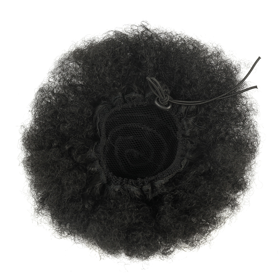 Ekstensi rambut sintetis pende - Drawstring Afro Curly Puff Ponytail ulasan dan harga