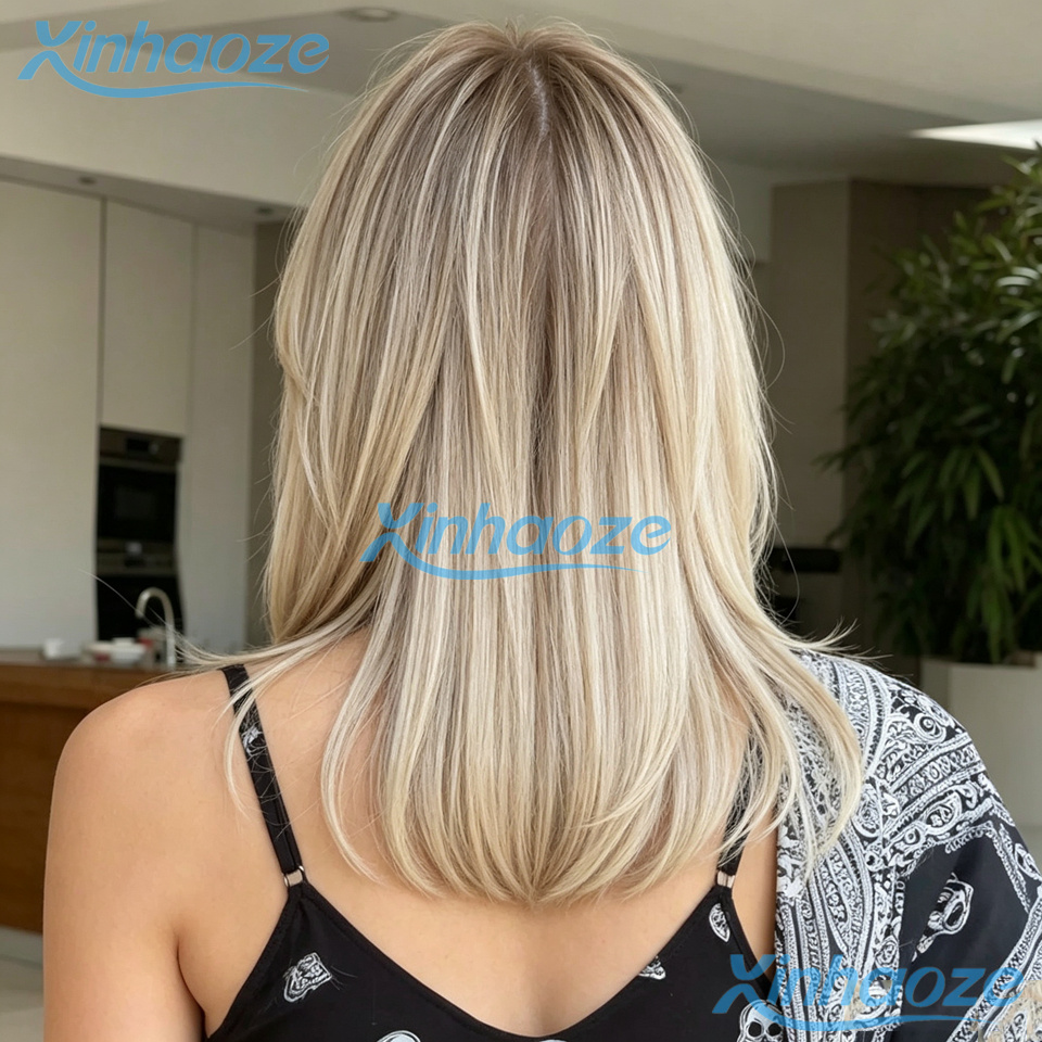 Wig Rambut Asli Manusia Pirang - 613 Blonde Body Wave Lace Front Wig ulasan dan harga
