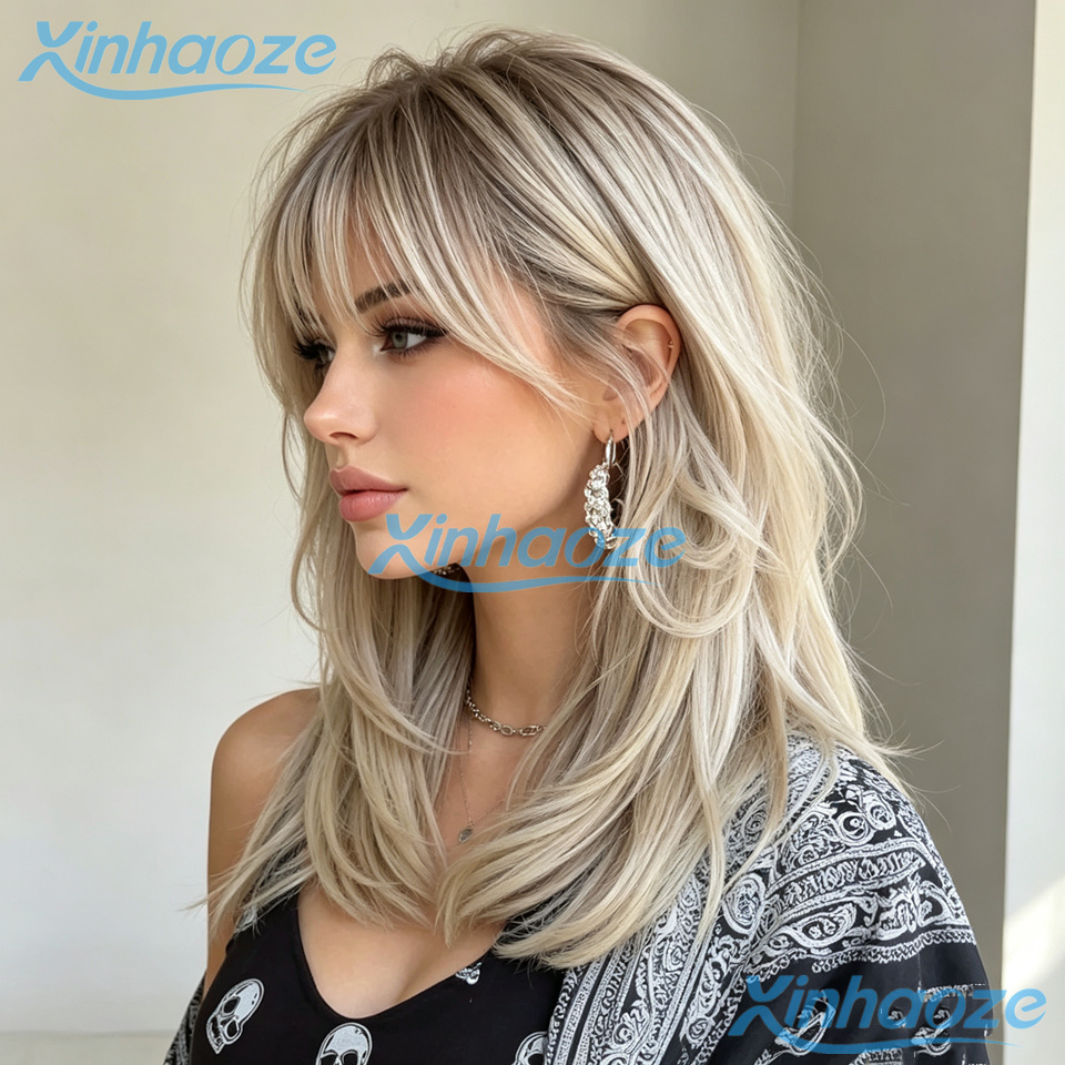 Wig Rambut Asli Manusia Pirang - 613 Blonde Body Wave Lace Front Wig ulasan dan harga