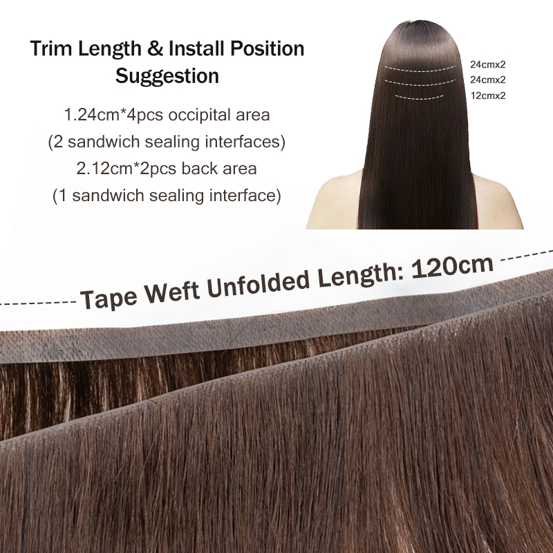 Pita panjang tak terlihat bund - Invisible Tape In Extensions Real Hair ulasan dan harga