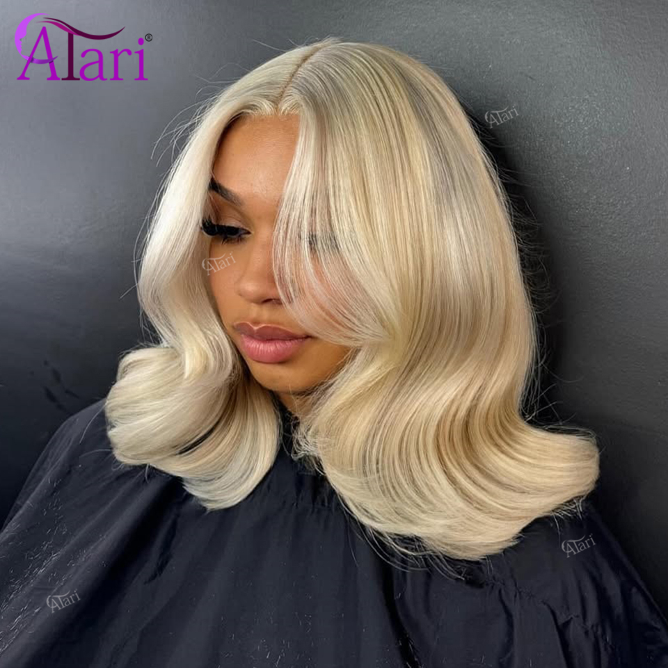 Wig Bob Hitam Ombre Depan Rend - Pre Parted 13X4 Lace Front Bob Wig ulasan dan harga