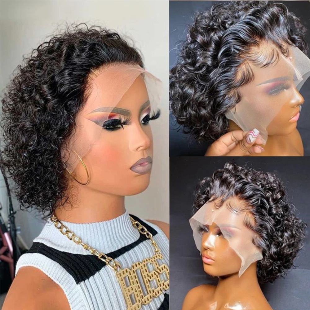 Wig Pixie Cut Rambut Asli 13x4 - Short Pixie Cut Wig Human Hair Cheap ulasan dan harga