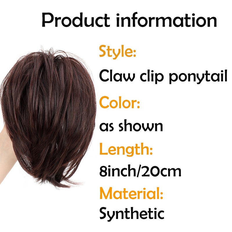 Jepit rambut sintetis model cl - Claw Clip Messy Bun Hair Piece ulasan dan harga