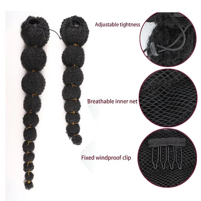 Ekstensi Rambut Model Kuncir K - Drawstring Afro Curly Puff Ponytail ulasan dan harga