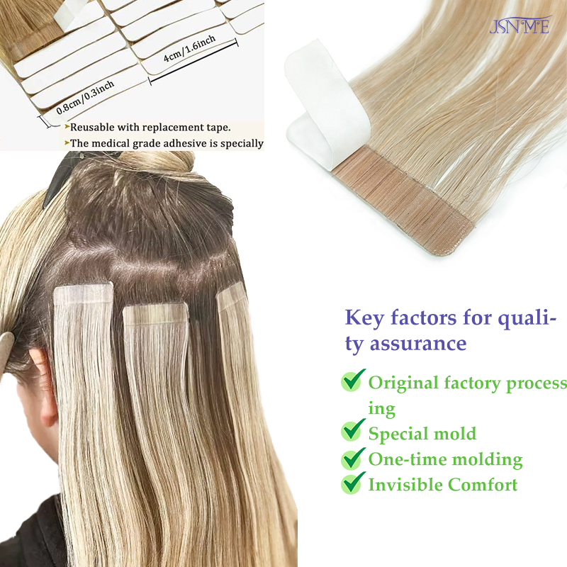 JSNME Tape In Hair Extension 1 - Invisible Tape In Extensions Real Hair ulasan dan harga