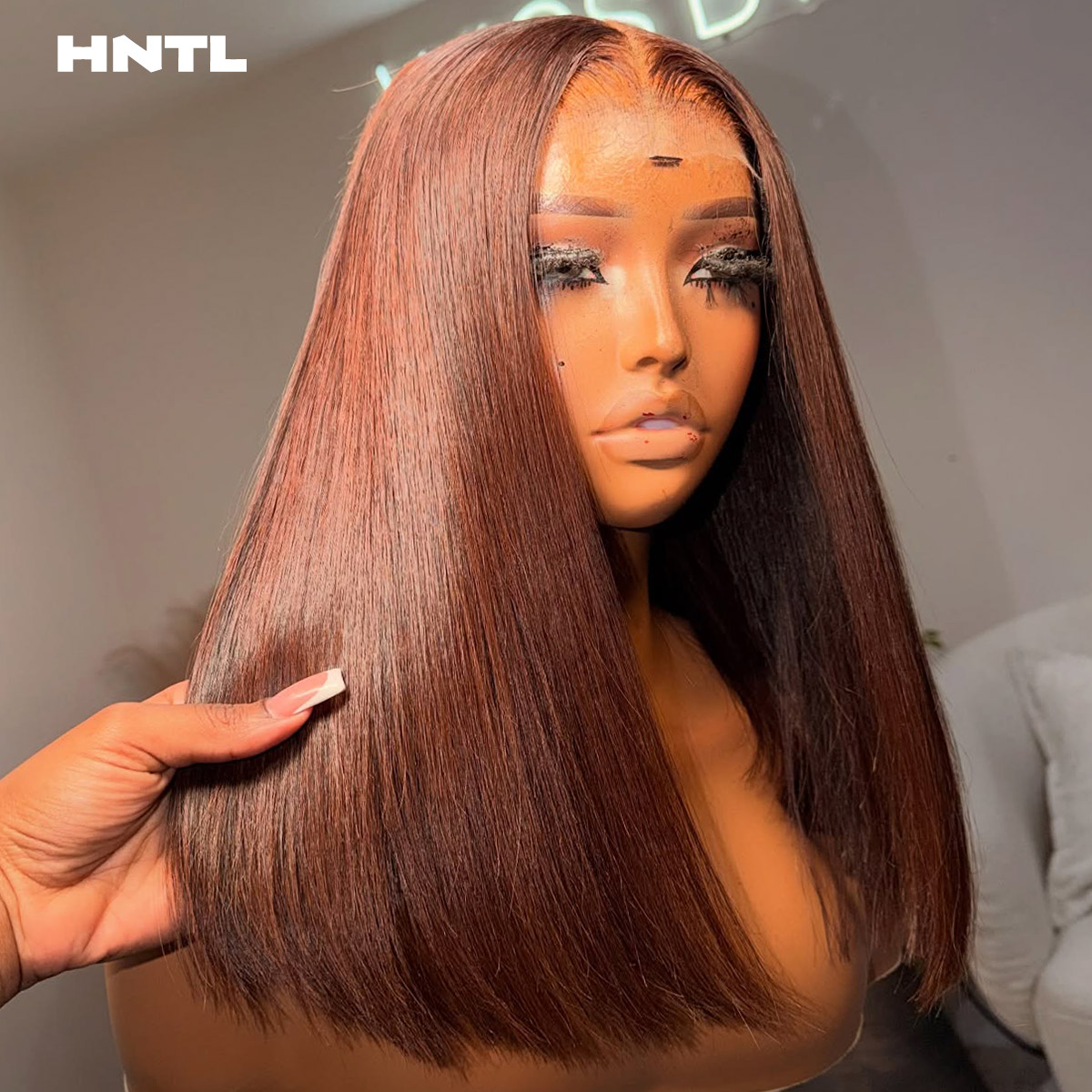Wig Bob Warna Cokelat Tanpa Le - Pre Parted 13X4 Lace Front Bob Wig ulasan dan harga
