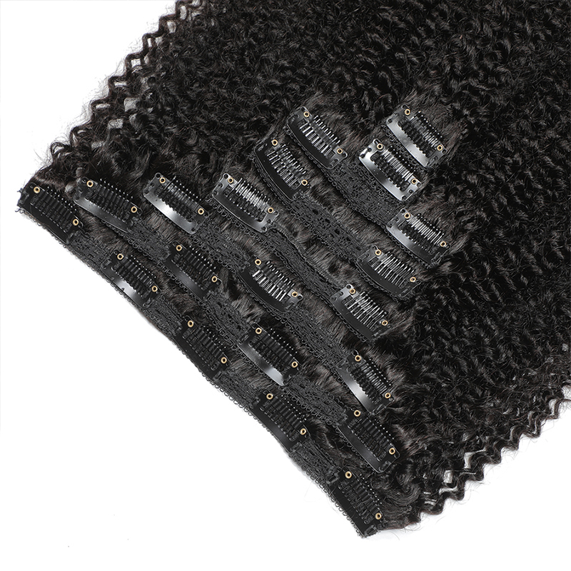 Afro klip rambut manusia ekste - Seamless Clip In Hair Extensions Human Hair ulasan dan harga
