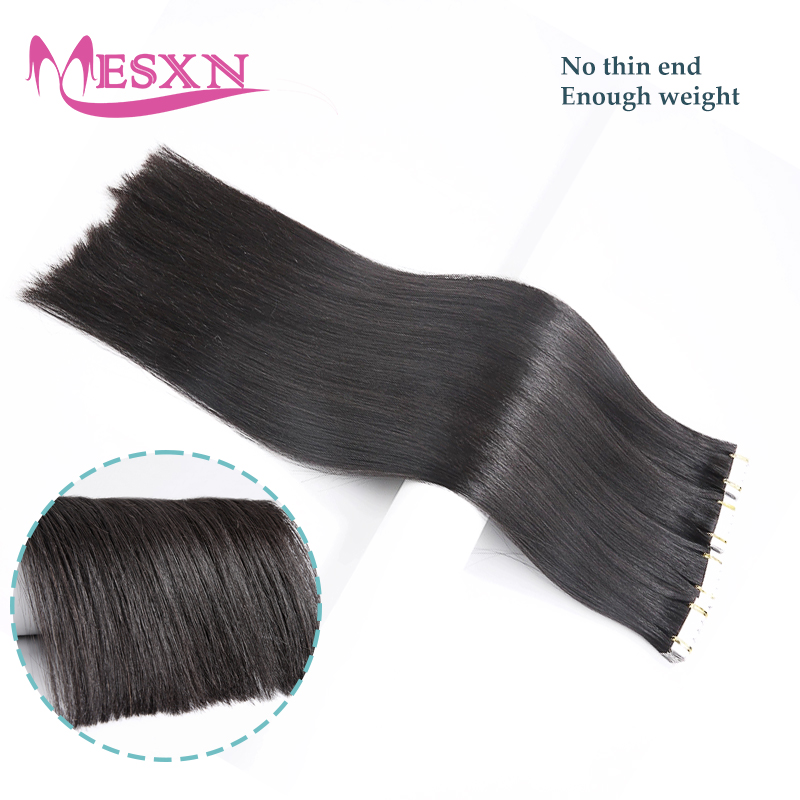 Ekstensi rambut lurus Mini pad - Invisible Tape In Extensions Real Hair ulasan dan harga