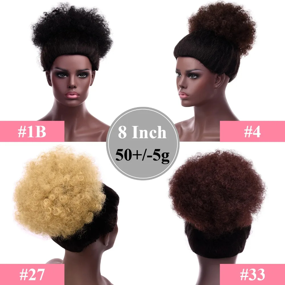 Afro Puff serut ekor kuda untu - Drawstring Afro Curly Puff Ponytail ulasan dan harga