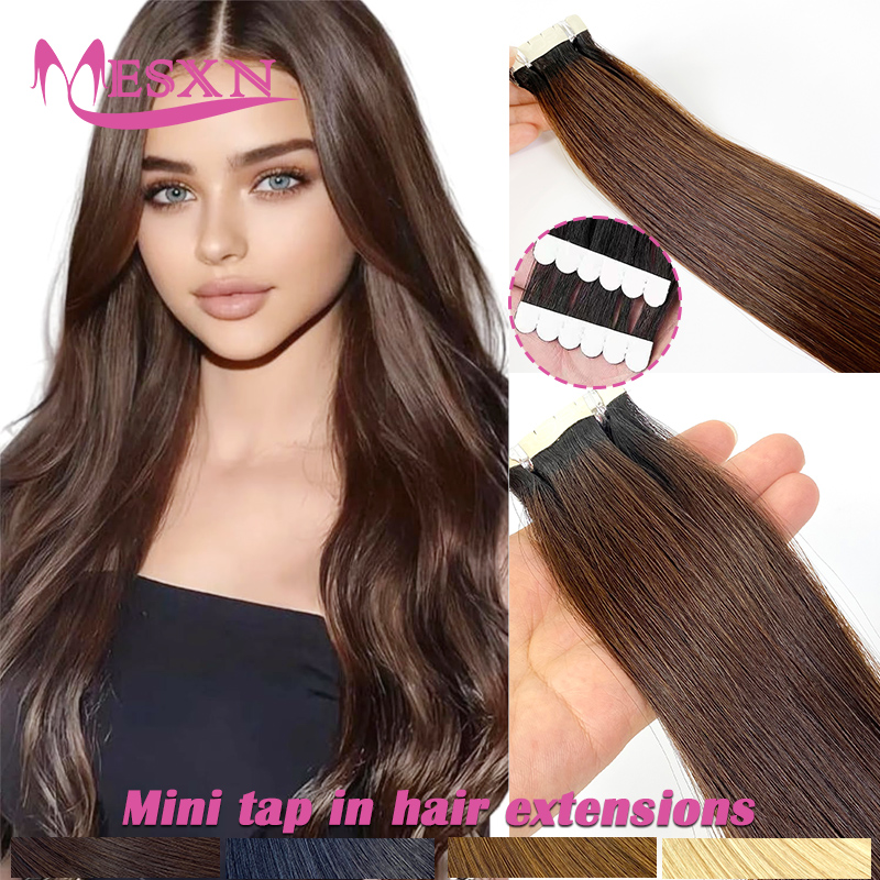 Ekstensi Rambut Manusia Mini T - Invisible Tape In Extensions Real Hair ulasan dan harga