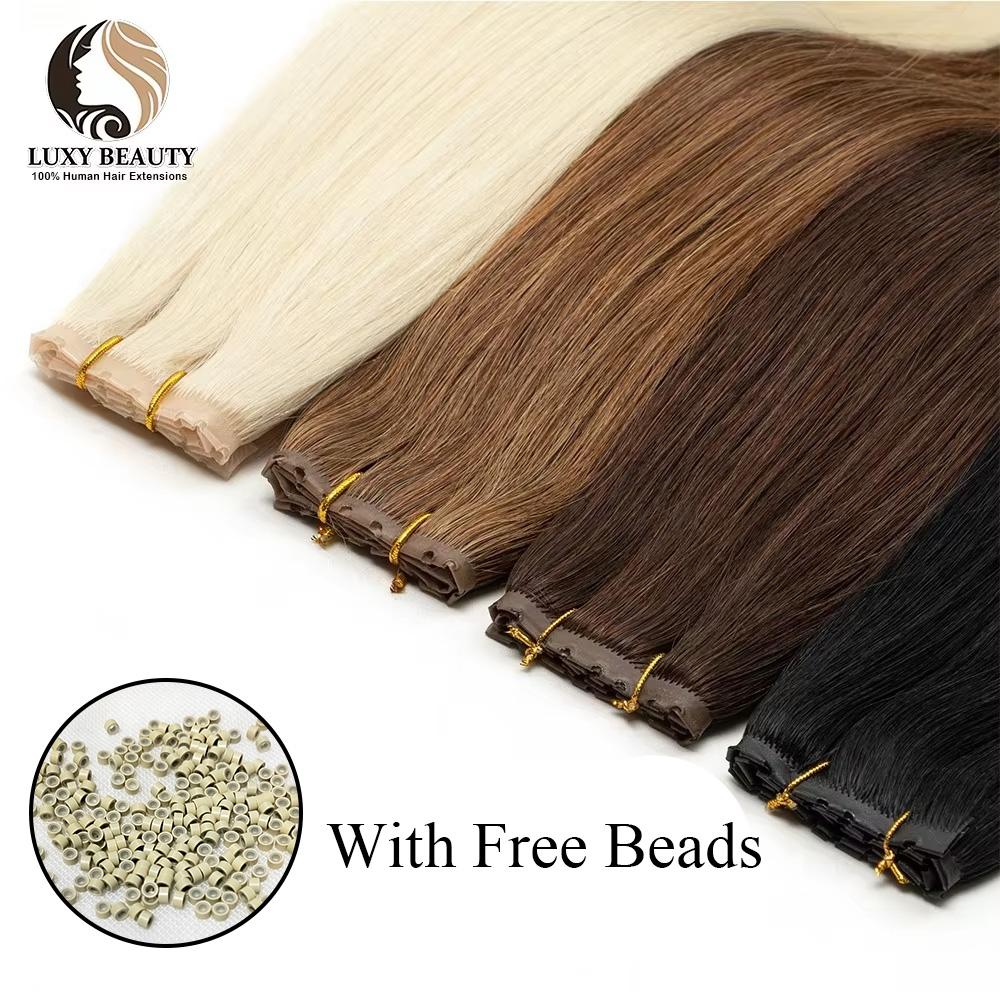 Ekstensi Rambut Manusia Blonde - Invisible Tape In Extensions Real Hair ulasan dan harga