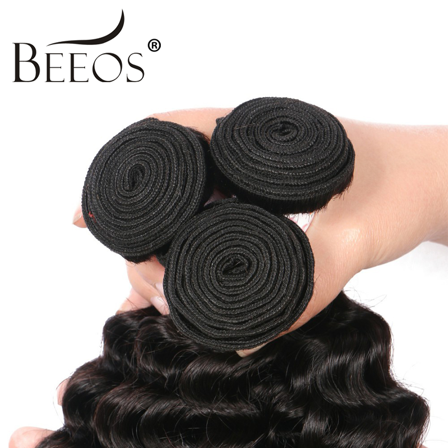 BEEOS Bundel Gelombang Dalam A - Deep Wave 3 Bundles With Closure ulasan dan harga