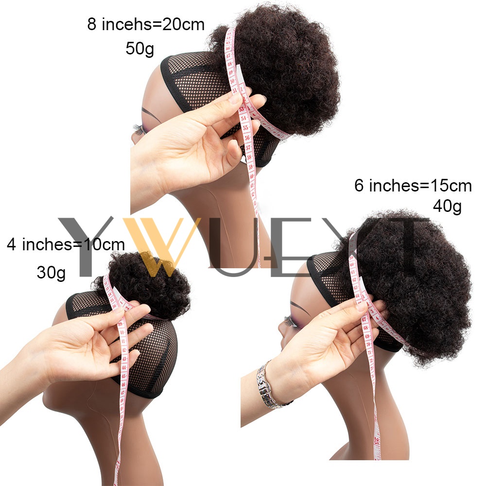 Ekstensi rambut asli Afro Puff - Drawstring Afro Curly Puff Ponytail ulasan dan harga