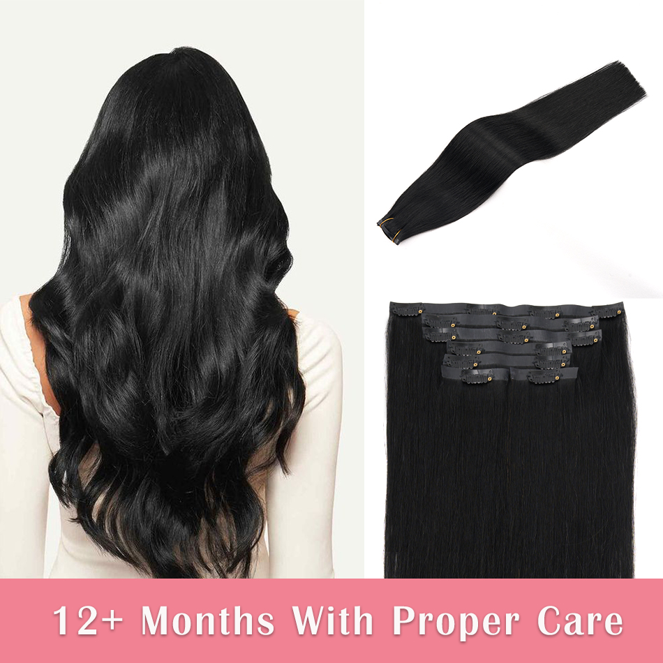 Ekstensi Rambut Clip in Seamle - Seamless Clip In Hair Extensions Human Hair ulasan dan harga