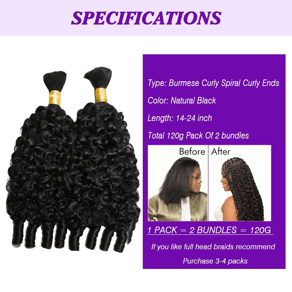 Rambut Kepang Manusia 12A untu - Water Wave Bulk Human Hair For Braiding ulasan dan harga